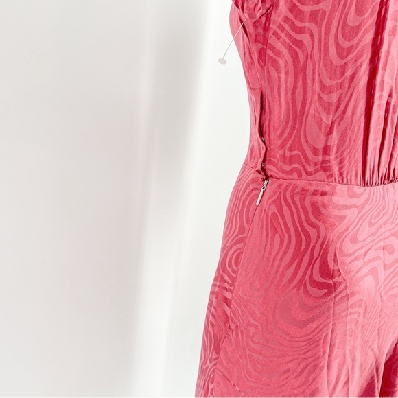 NWT Rebecca Taylor Pink Silk Long Sleeve Printed Dress - Picture 10 of 13